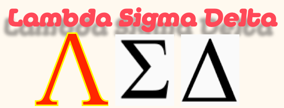 Lambda Sigma Delta&#10;                    ￼    ￼    ￼&#10;